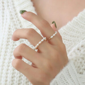 bague avec perle fine