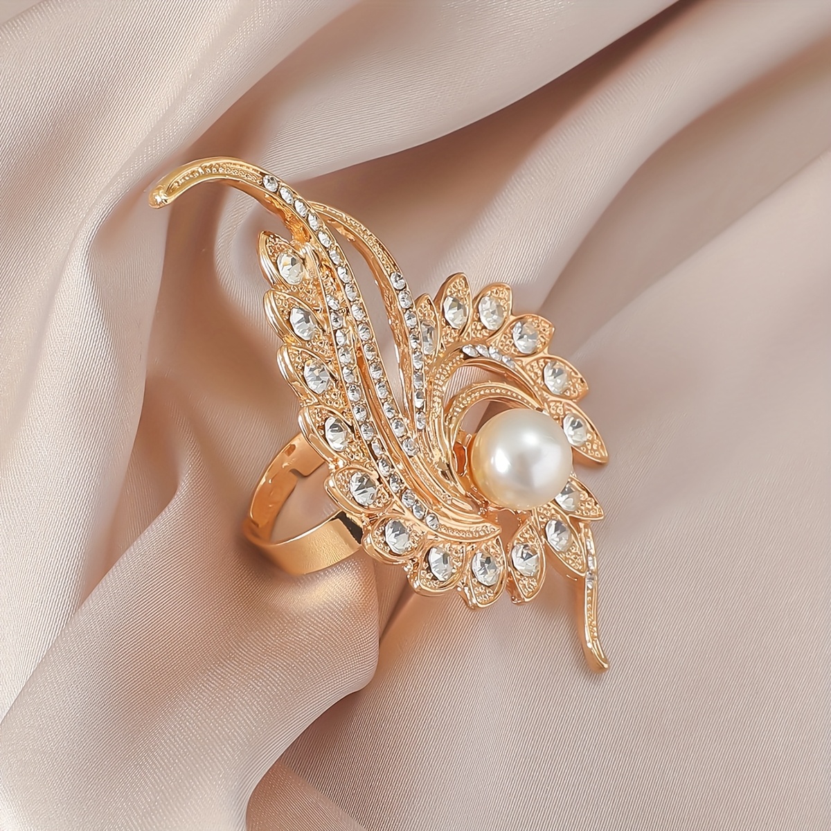Bague perle blanche femme – Image 2