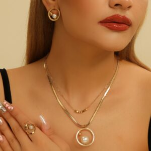 Parure bijoux femme plaqué or