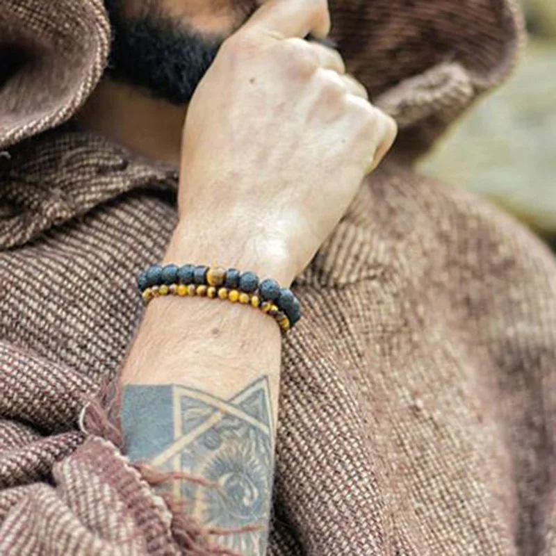 bracelet élégant noir homme