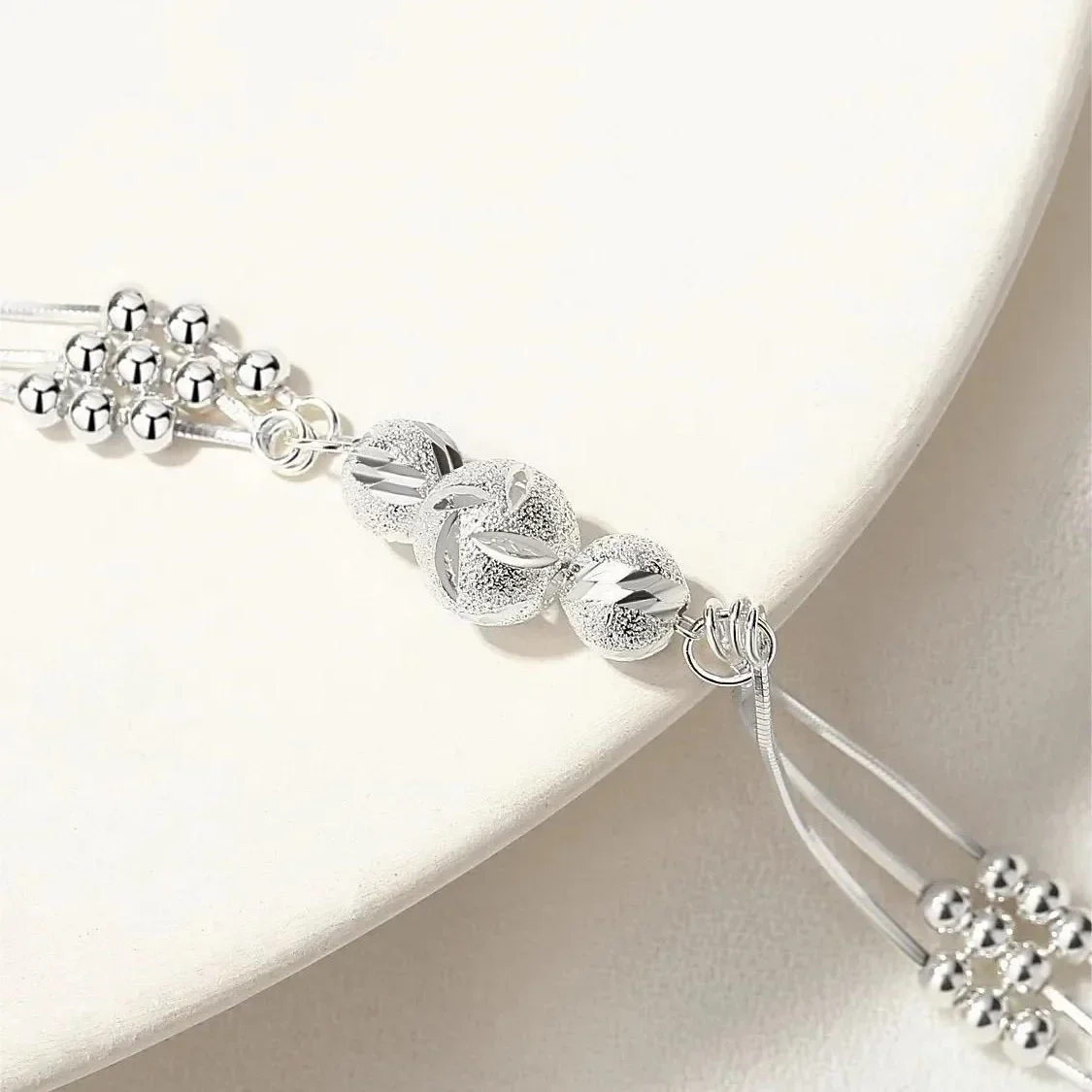 Bracelet femme argent perle – Image 6