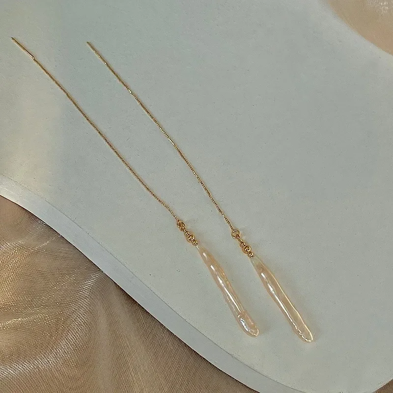 Boucle d'oreille perle d'eau douce – Image 5