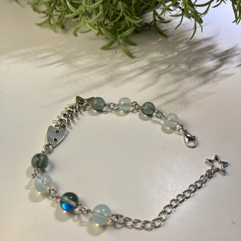 Bracelet perles bleues – Image 4