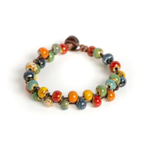 bracelet femme perle couleur