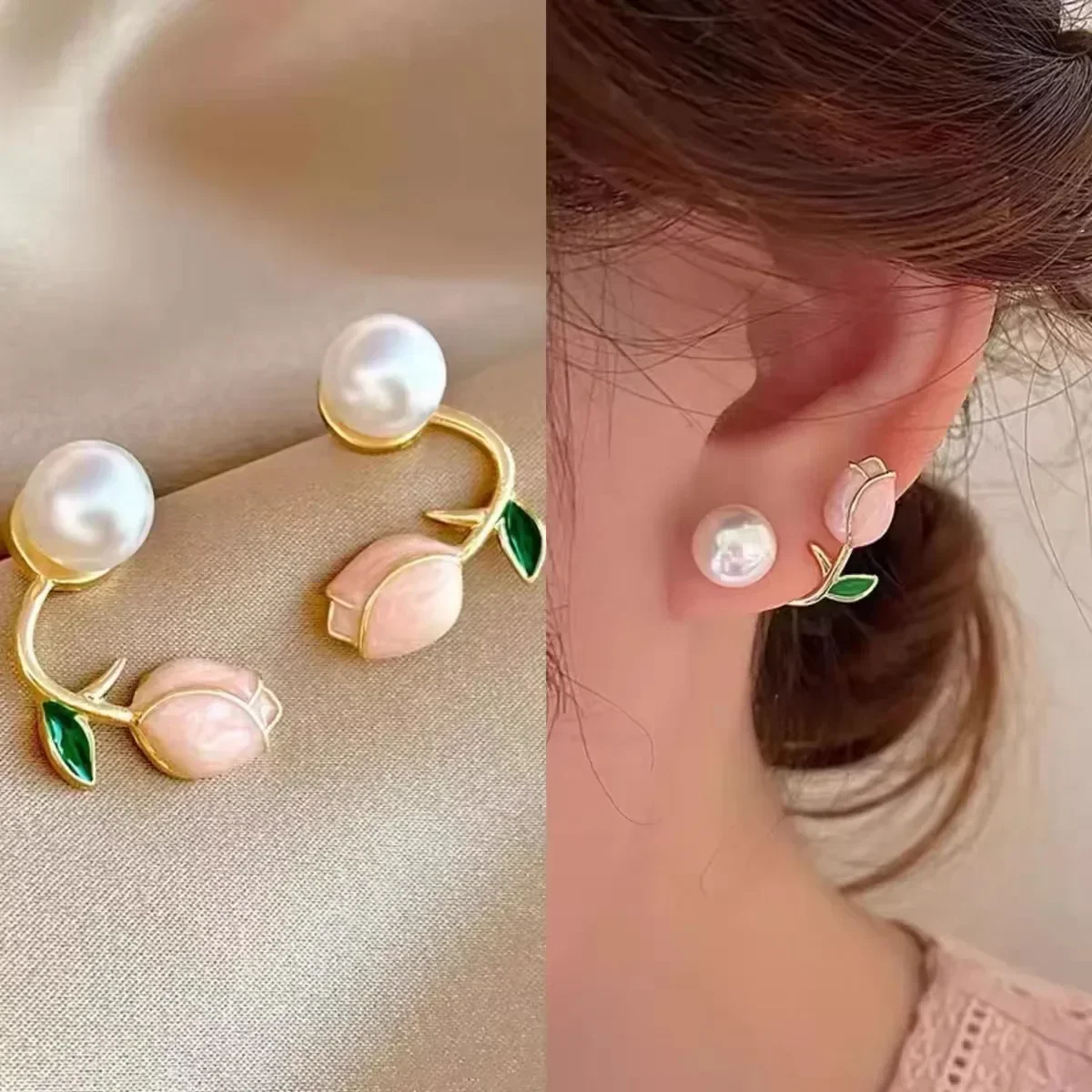 Boucle d'oreille perle femme – Image 3