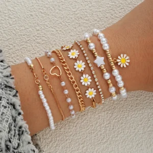 Bracelets perle fleurs