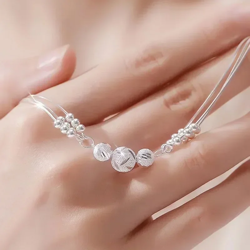 Bracelet femme argent perle – Image 4
