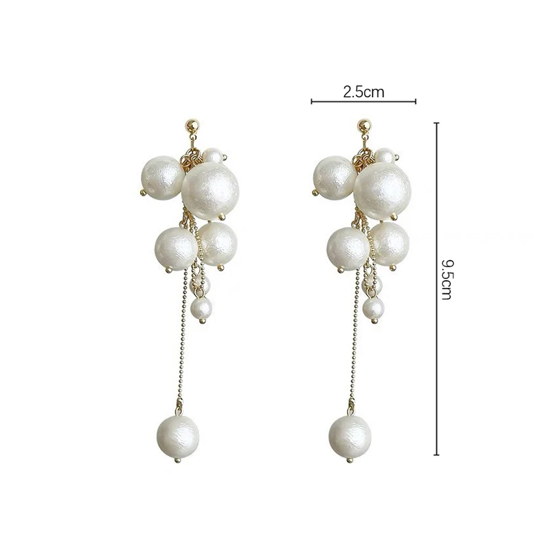 Boucle d'oreille femme perle pendante – Image 6