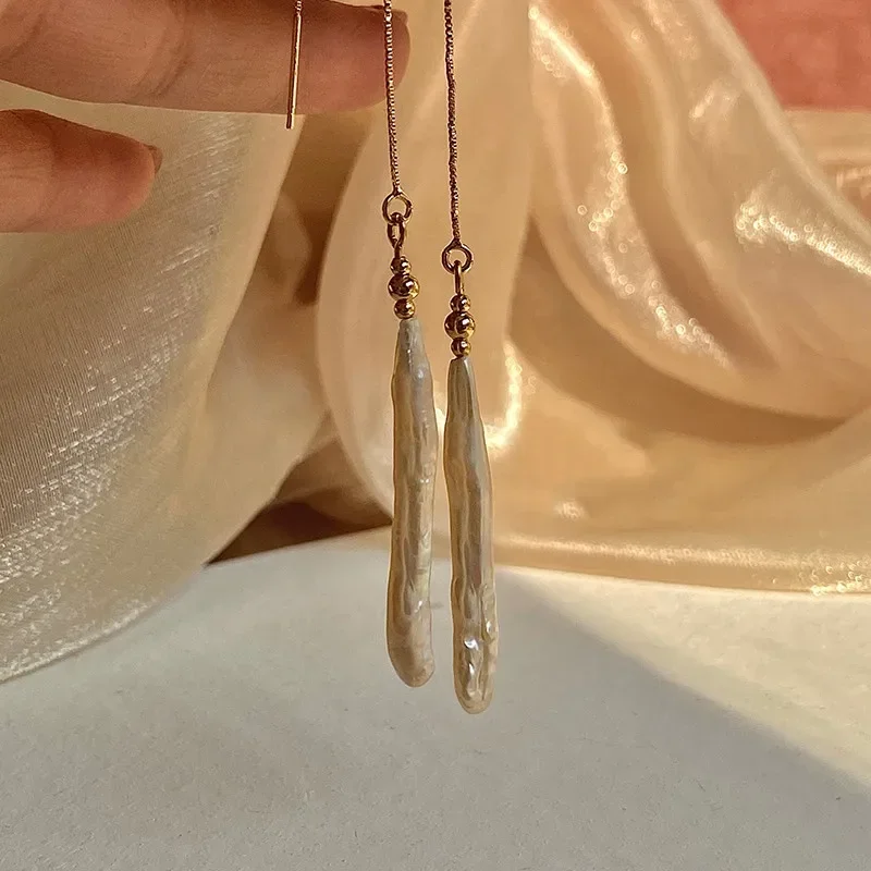 Boucle d'oreille perle d'eau douce – Image 4