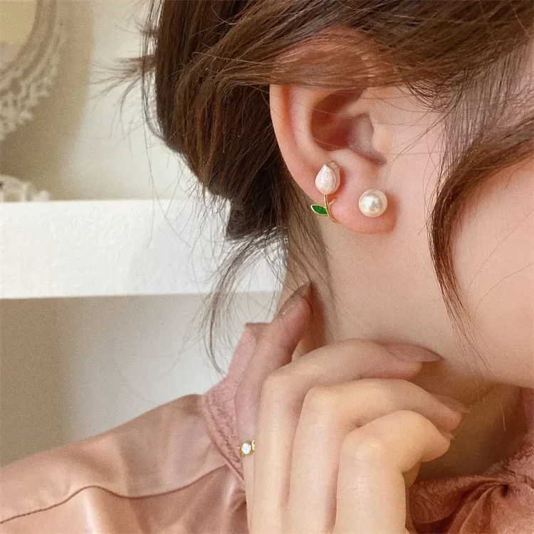 Boucle d'oreille perle femme – Image 5
