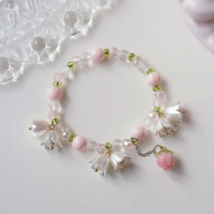 Bracelet perles fleur