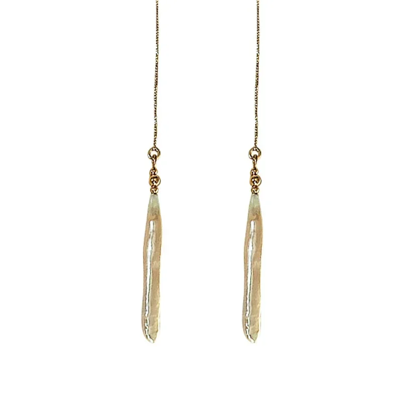 Boucle d'oreille perle d'eau douce – Image 6