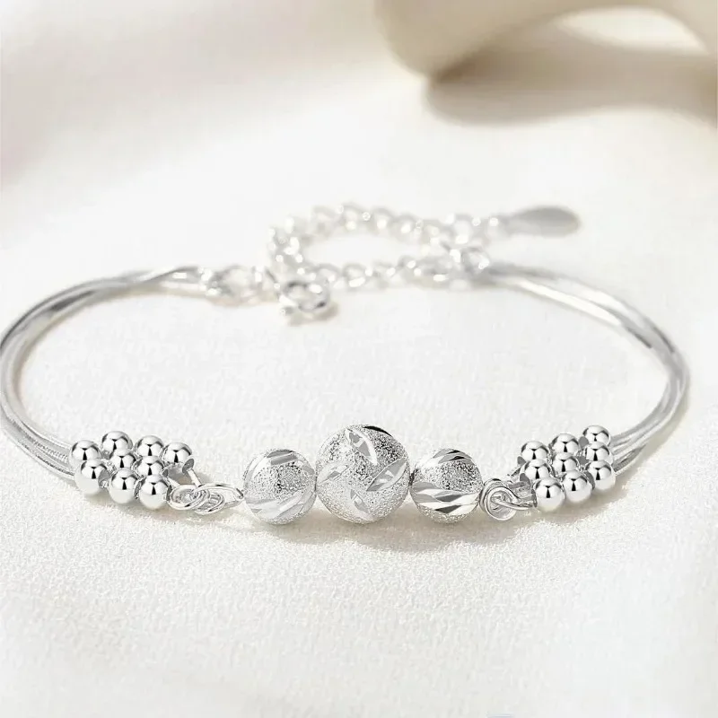 Bracelet femme argent perle – Image 5