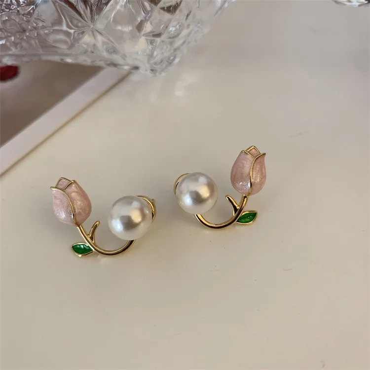Boucle d'oreille perle femme – Image 2