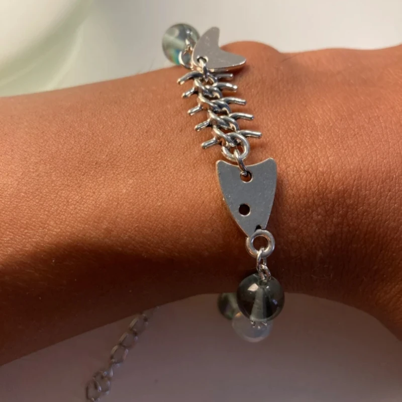 Bracelet perles bleues – Image 2