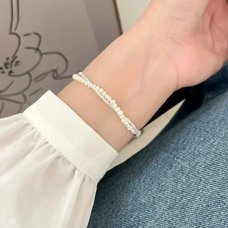 Bracelet perles argent – Image 2