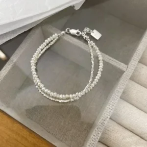 Bracelet perle argent pour femme