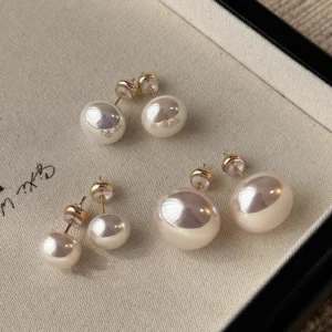 Boucles d'oreilles classiques en perle