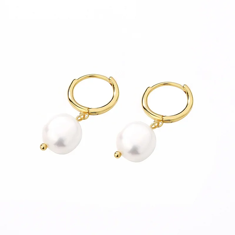 Boucle d'oreille perle en or – Image 5