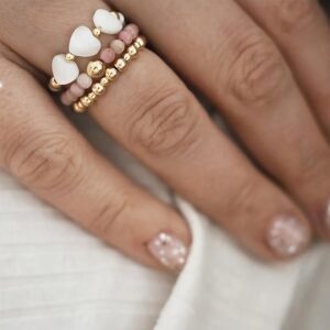 Bague perles élastique