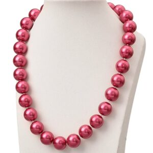 Collier perle rose