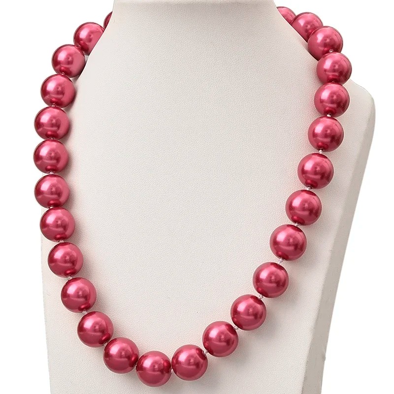 Collier perle rose