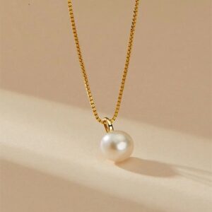 Collier en perle naturelle or