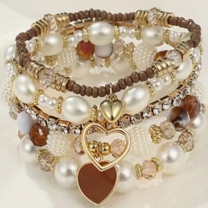 Bracelet perles marron