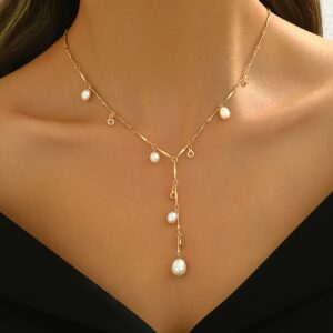 Collier long perles