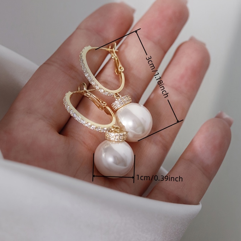 Boucles d'oreilles perles mariage – Image 5