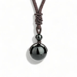 collier perle noir homme