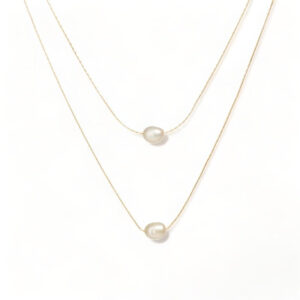 collier perle acier inoxydable