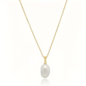 Pendentif en perle blanche
