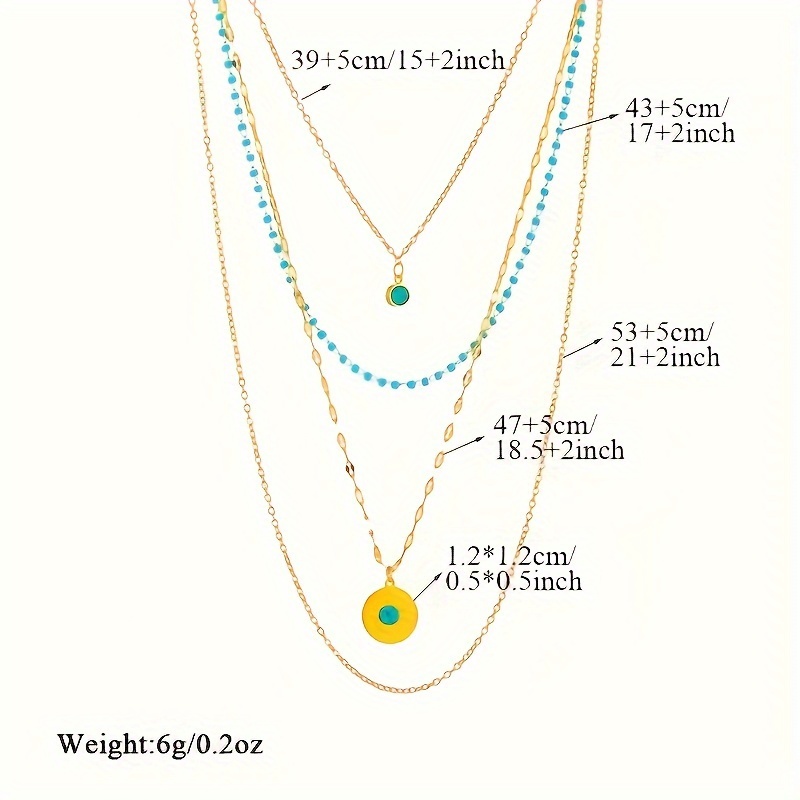 Collier perles turquoise – Image 4